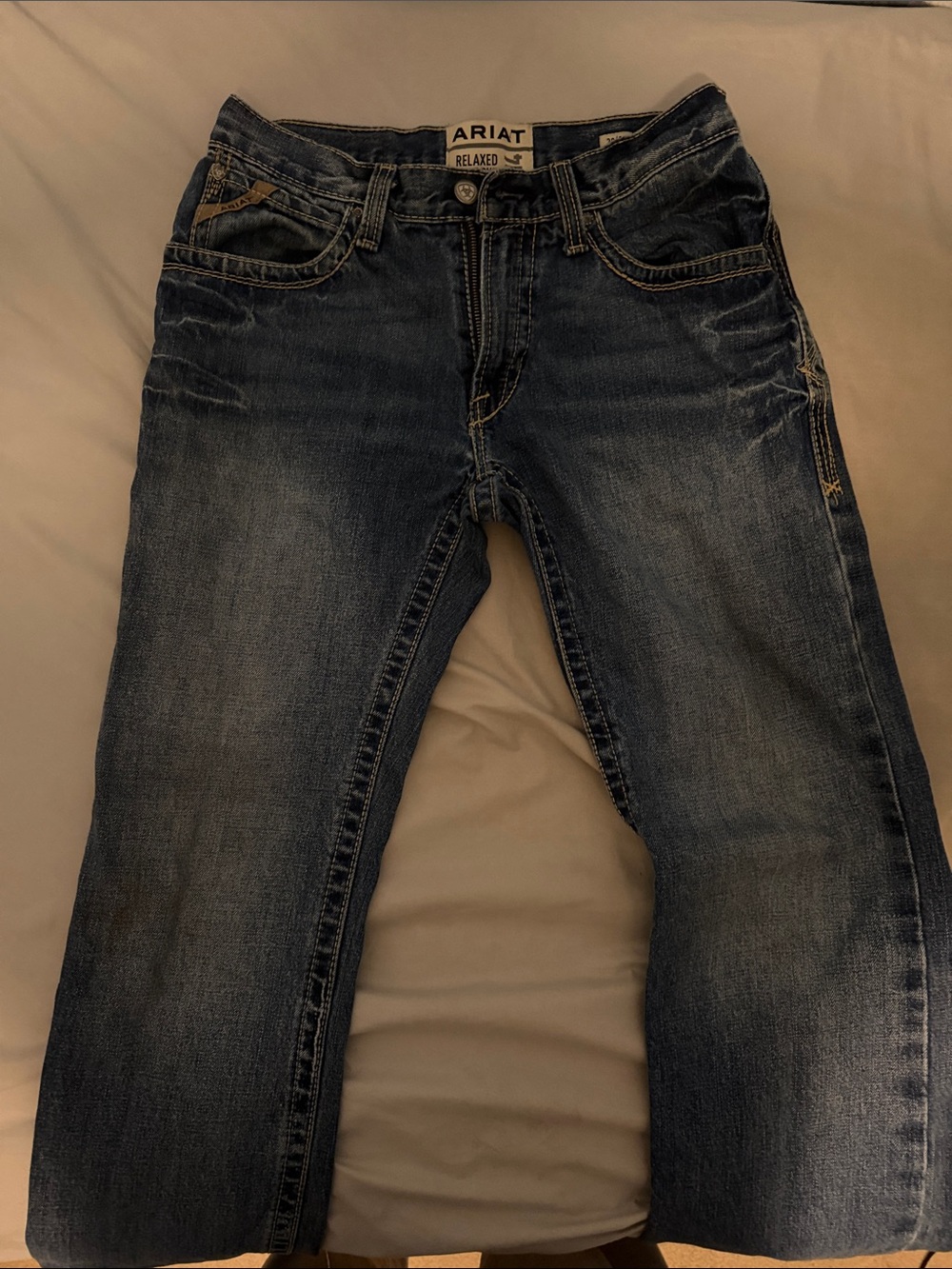 Ariat Men's 29x32 bootcut Leg Jeans in Faded Blue
